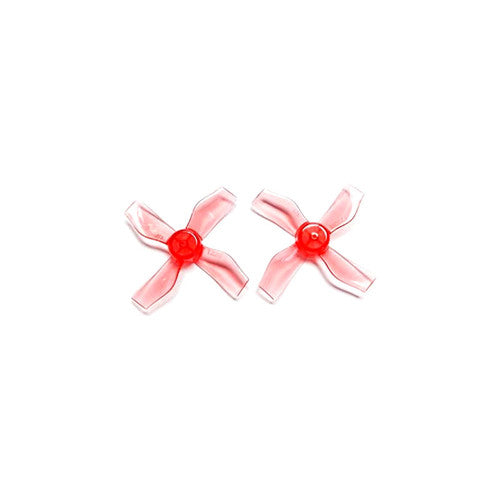 31mm 1220 4 Blade Propeller 1mm Shaft Pitch 2" Clear Red (4 Pair CW+CCW)