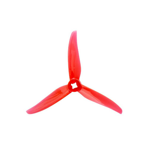 4023 Hurricane Drone Propeller PC 3 Blade 1.5mm M5 - Clear Red (4 Pair CW+CCW)