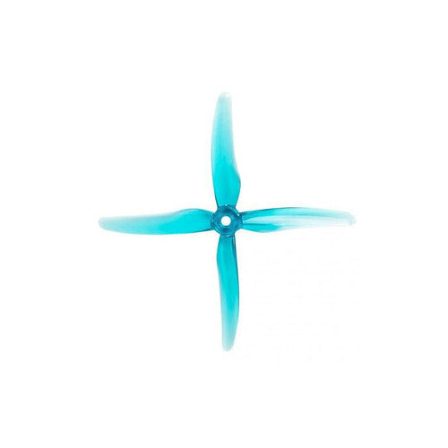 129.75mm 51455 4 Blade Hurricane Propeller 5mm Shaft Pitch 3.86" Clear Blue (2 Pair CW+CCW)