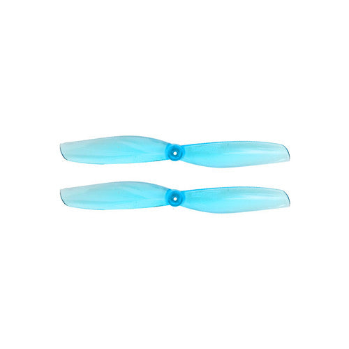 65mm 2 Blade Toothpick Propeller 1.5mm Shaft Pitch 1.3" Clear Blue (4 Pair CW+CCW)