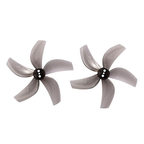 Drone Propeller D63 Cinewhoop Props 5 Blade 63.5mm 1.5mm Shaft Pitch 1.65" Clear Gray (4 Pair CW+CCW)