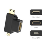 HDMI (F) to Micro HDMI (M) + Mini HDMI (M) Converter Adapter