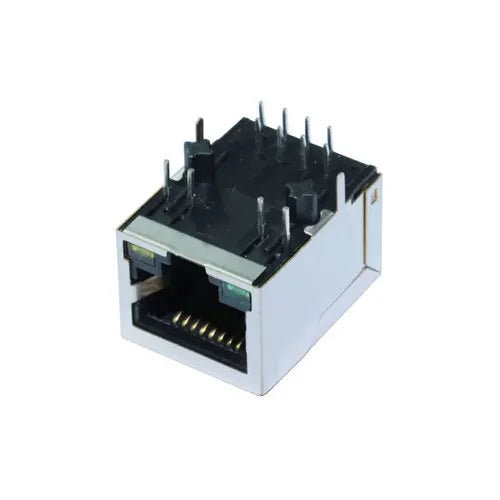RJ45 LAN Ethernet Connector with Integrated Magnetics and LED 10/100Base-TX - HY931147C