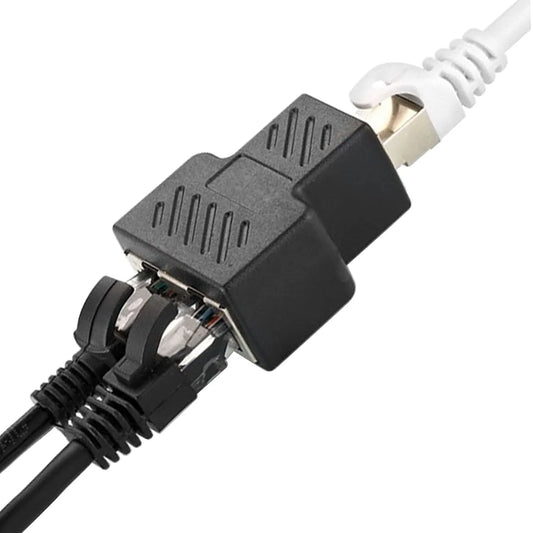 RJ45 Splitter 1 to 2 Network Connector Dual LAN Ethernet Socket 8P8C Extender Plug For Cat5 Cat6