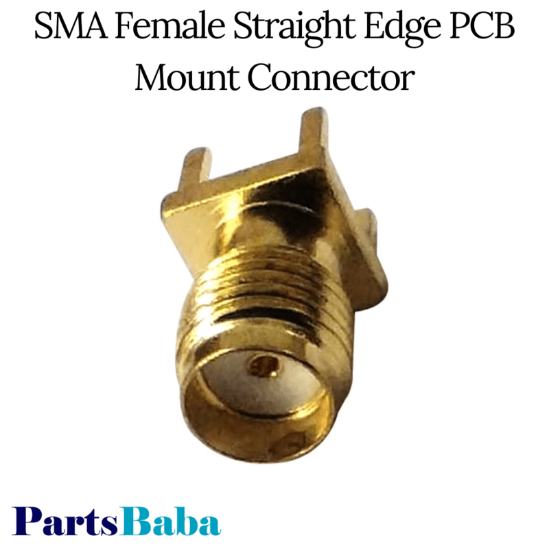 SMA Female Straight Edge PCB Mount Connector