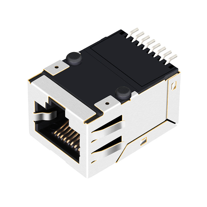 SMT RJ45 Connector with 10/100 Base-T Integrated Magnetics - LPJ19111CNL