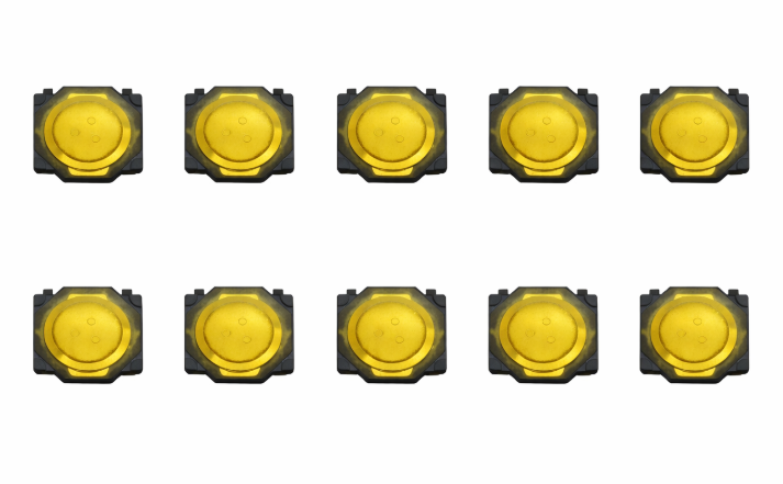 4 Pin Round Button SPST Membrane Tactile Switch SMD TS3735PA 250gf (Pack of 10)