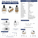 Slide Switch TH Vertical - 3 pins - 1 circuits - 2 positions