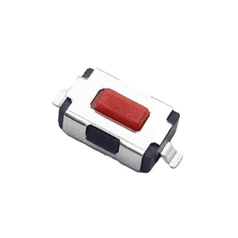 Tactile Switch 2 Pin Rectangle Button Red Stem SPST SMD-TS3625A-HT