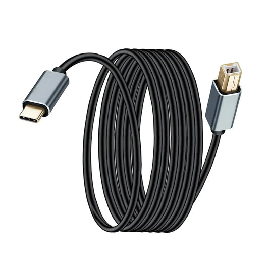 Type C to USB B Printer Cable 1.8mtr High Speed Printer Cable for Printers Scanners and Other Divices