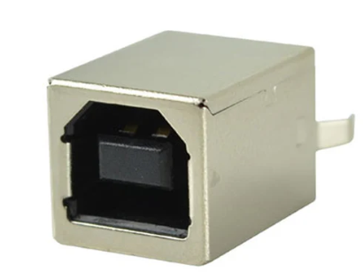 USB 2.0 Female Printer Socket to 4-Pin 90 Degree Connector for Computer (White)