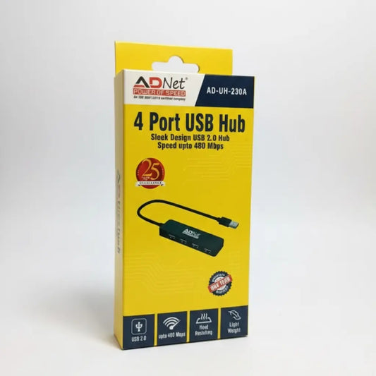 USB 2.0 High-Speed 480 Mbps 4 Port USB Hub