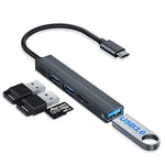 USB 3.0 + Type C Combo USB F 4 Point Hub
