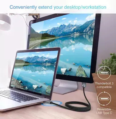 USB 3.1 Type C Male to HDMI Male Cable, Thunderbolt-3 Compatible, Supports Resolutions upto 3840x2160 @60Hz