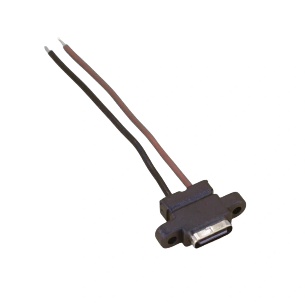 USB Type-C 2 wire vertical panel mount for power only