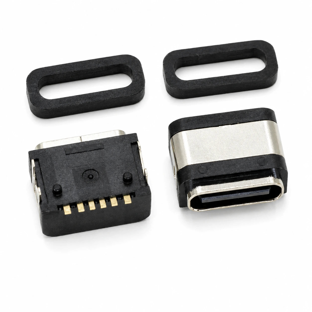 USB Type-C 6P Female IP66 Waterproof for Power only