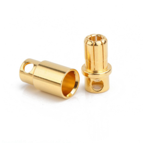 Amass 8mm Gold Plated Bullet Connector Male-1Pcs -GC8010-M.G