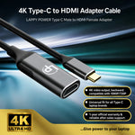 LappyPower Premium 4K USB-C Male to HDMI Female Adapter Cable (0.2m)