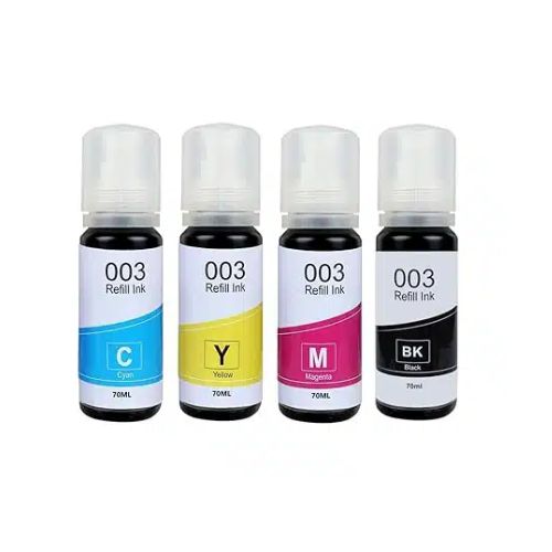 Refill Ink 003 For Epson L3100 L3110 L3150 L3151 L3152 Printer (CMYK)