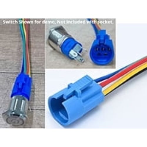 Socket 5 Pin with 15cm wires for Metal Switch 16mm