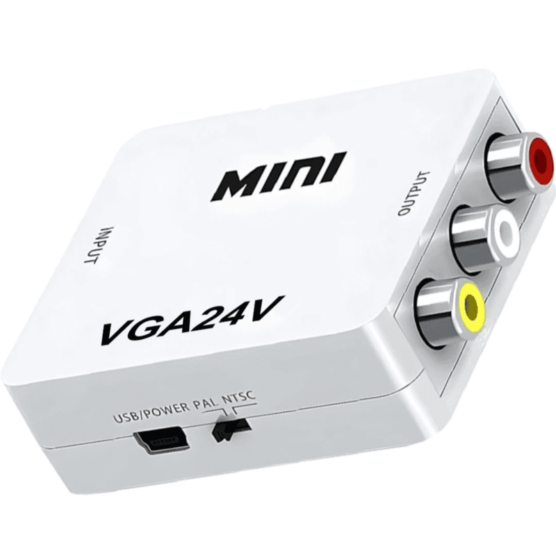 VGA to AV Converter Adapter With Audio 1080P Quality