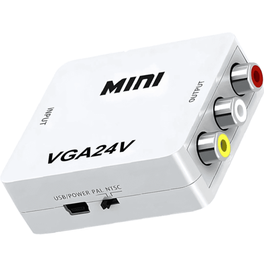 VGA to AV Converter Adapter With Audio 1080P Quality