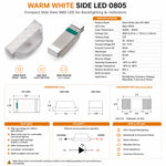 Warm White Side LED 0805
