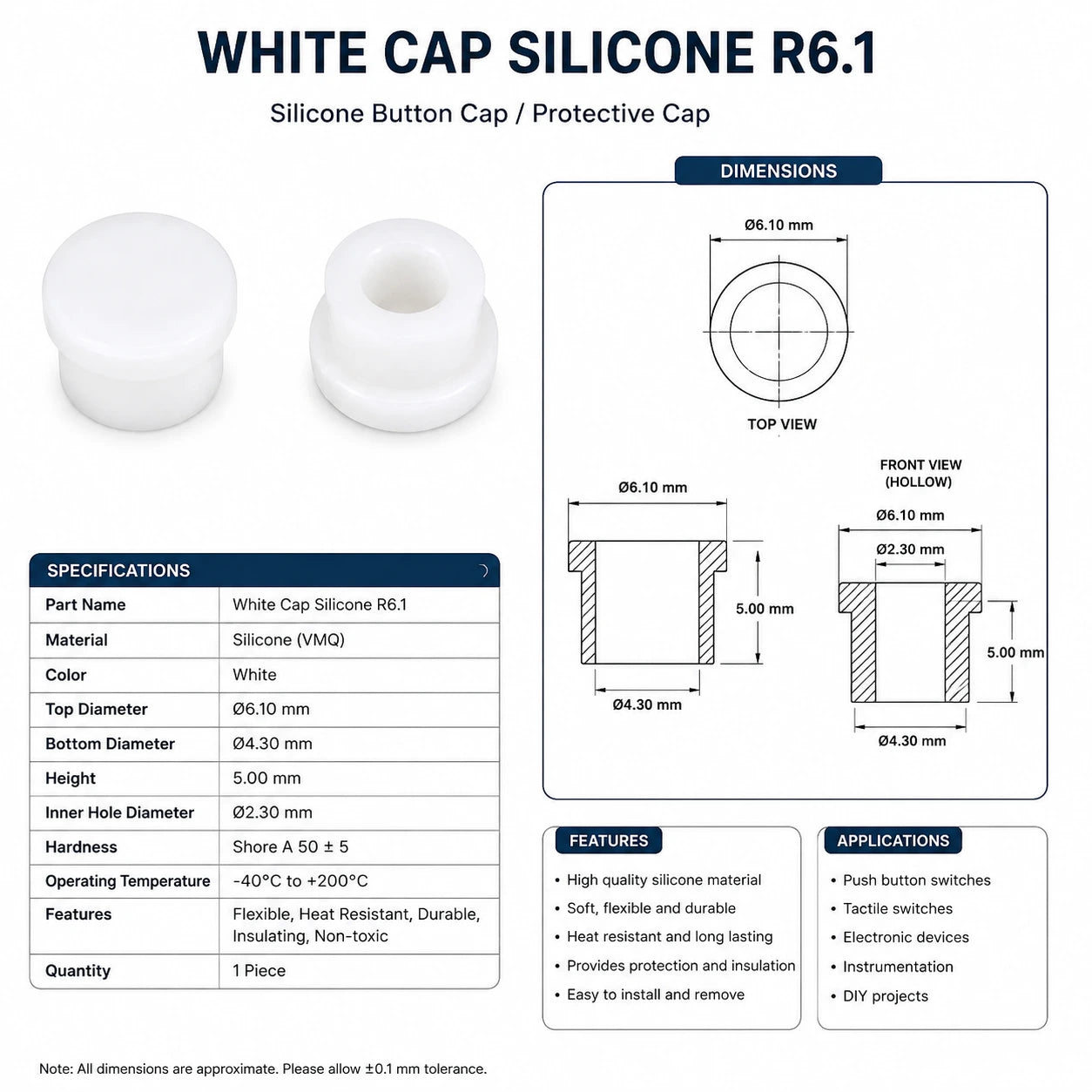 White Cap Silicone R6.1