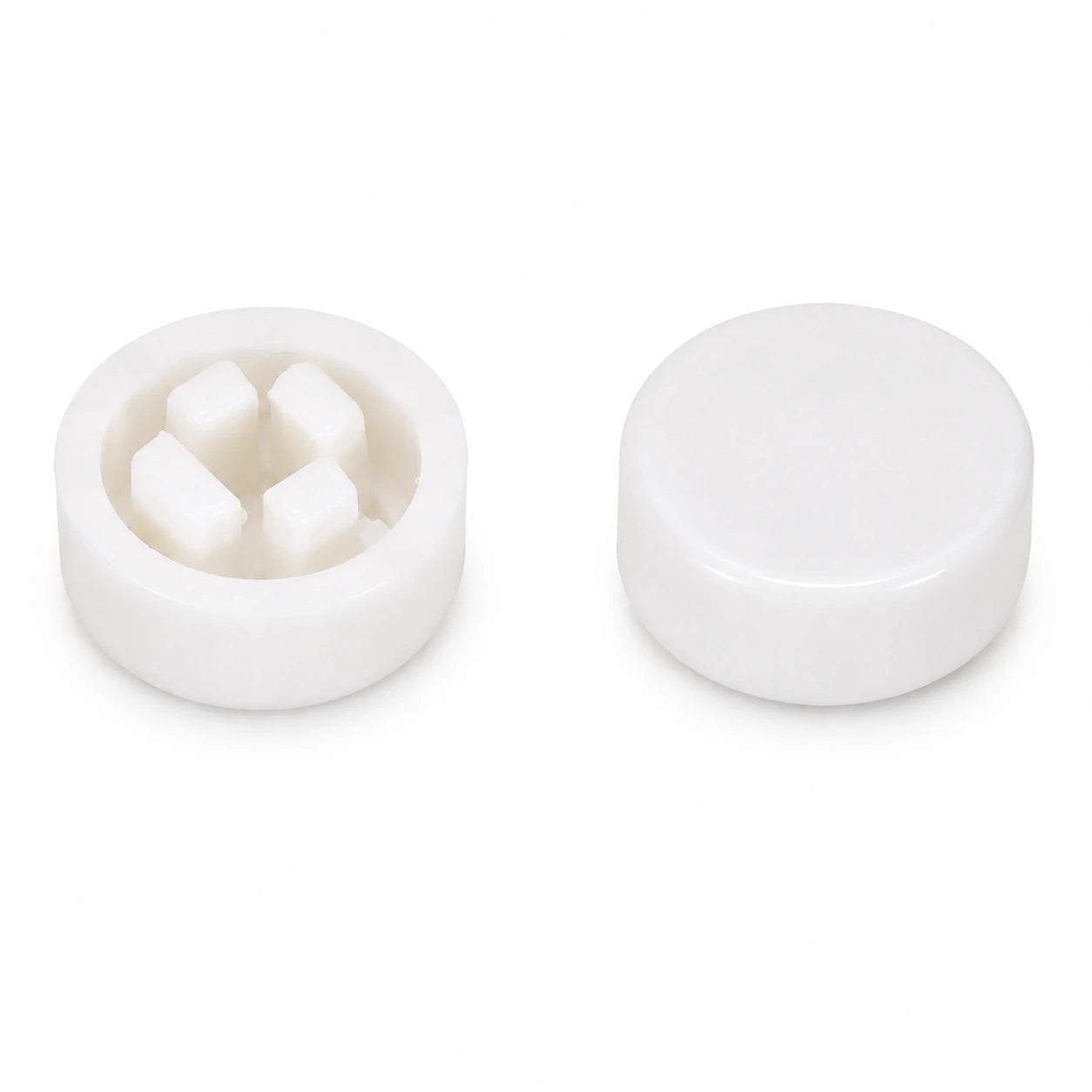 White Cap R8 Square Stem 2.4mm for Switches 6x6x7.3mm