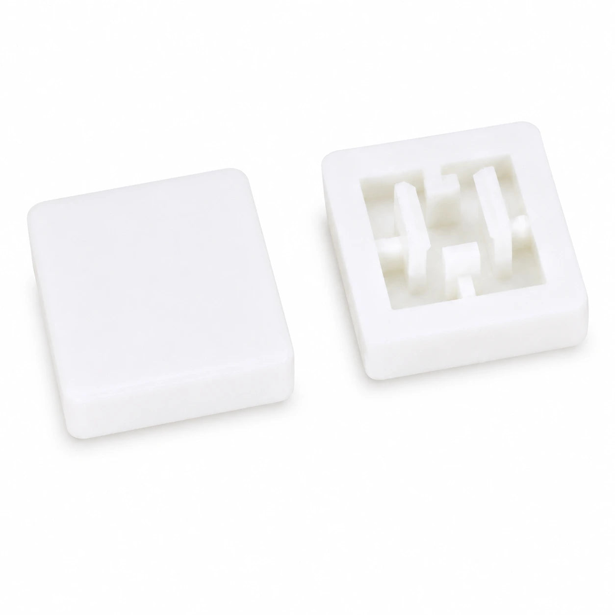 White Cap S12 Square Stem 3.8mm for Switches 12x12x7.3mm