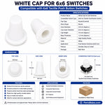 White Cap for 6x6 Switches