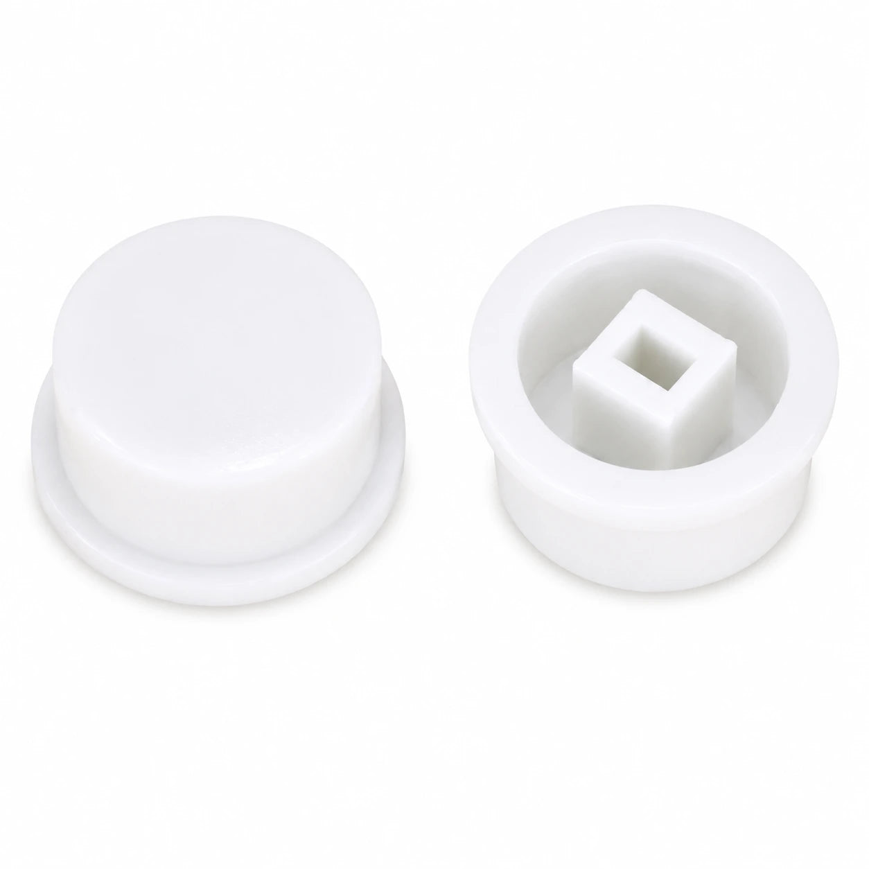 White Cap rectangle stem 3x2mm for Push Switches 5.8-7-8-8.5mm