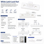 White Latch Lock Part