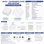 White + Transparent Cover DSA Keycap for MX Compatible Switches