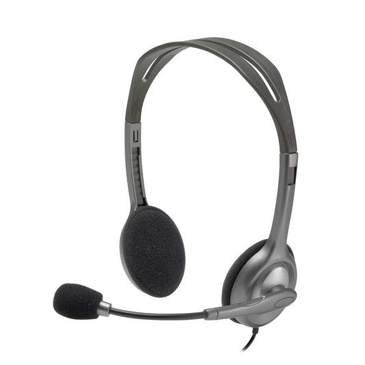 Wired Headphones With Mic Stereo With Dual Audio Jack For Pc Mac Laptop