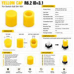 Yellow Cap R6.2 ID=3.1 for Switch 6x6 9H-16H