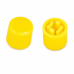 Yellow Cap R6.7 Square Stem 2.4mm for Switches 6x6x7.3mm