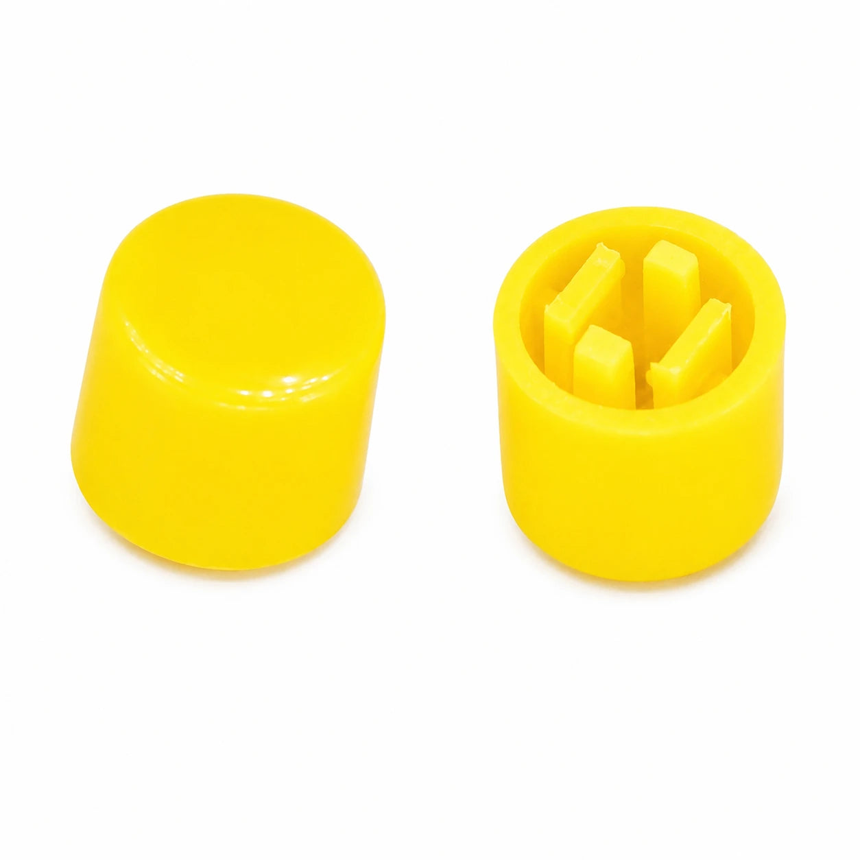 Yellow Cap R6.7 Square Stem 2.4mm for Switches 6x6x7.3mm