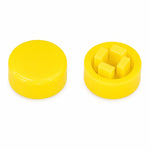 Yellow Cap R8 Square Stem 2.4mm for Switches 6x6x7.3mm