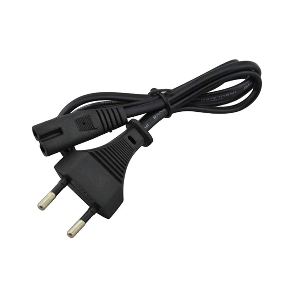 2 Pin Power Cord For 2 Pin Adapter Camera Charger 1.5 Meter
