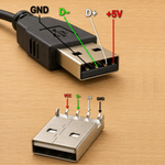 USB A Male 4 Pin Bare Wire 1 meter, 5V/2A USB 4 Pin Pigtail Open End replacement cable for Keyboards & mouse