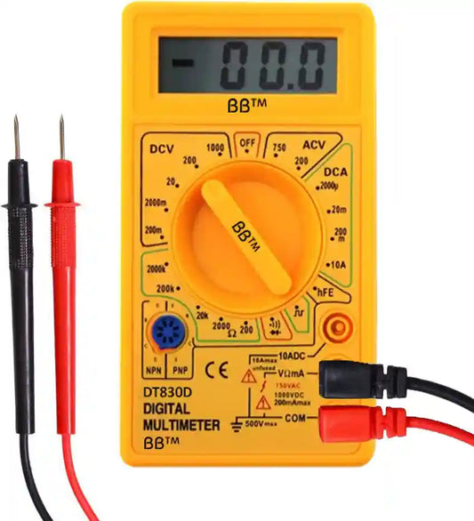 Digital Multimeter D830 for Voltage, Current, and Resistance Measurement
