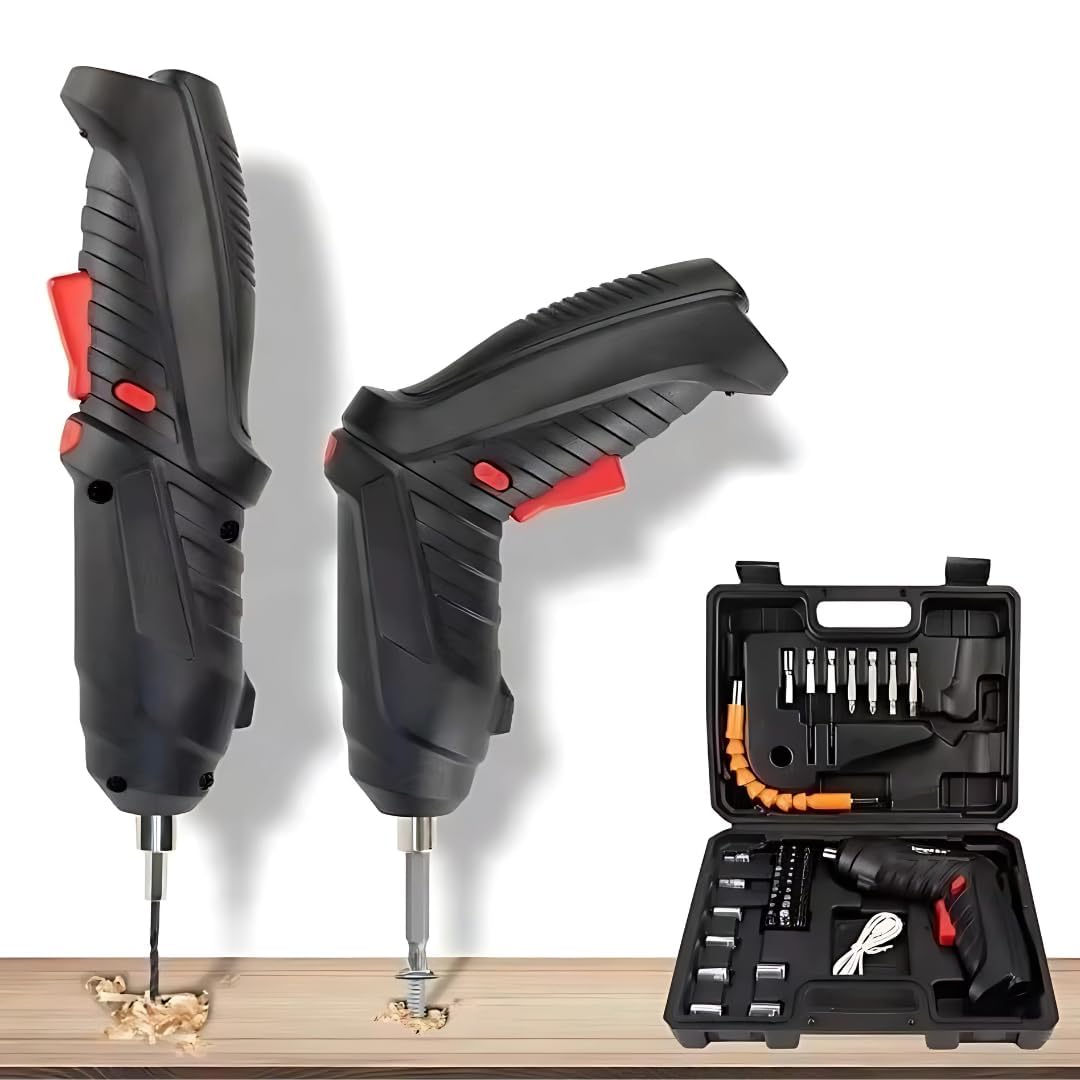 Electric Screwdriver Set | Portable, Cordless & USB-Rechargeable | 44 Driver-bits