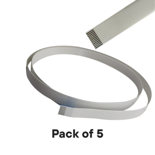 12 Pin 0.5mm Pitch 400mm Same Side Connection FFC Ribbon Flexible Flat Cable (Pack of 5)