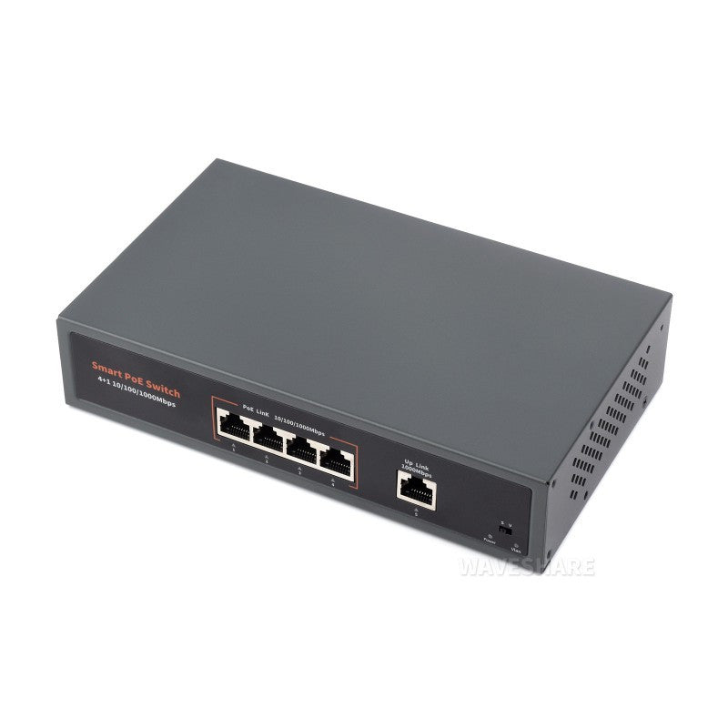 120W Gigabit Ethernet PoE Switch, 4x PoE+ Ports, Up To 30W Per Port