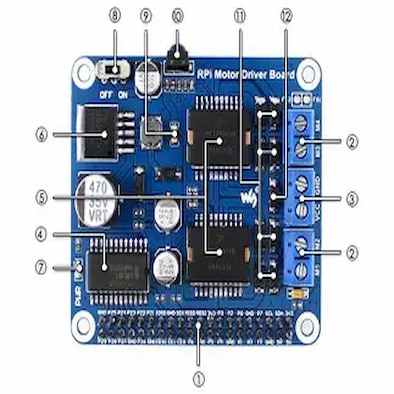Raspberry Pi Expansion Board DC Motor / Stepper Motor Driver