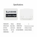 2.13inch Passive NFC-Powered e-Paper, No Battery