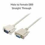 DB9 RS232 9Pin Serial Cable Male to Female Straight Through 1.5M D-Sub Cable