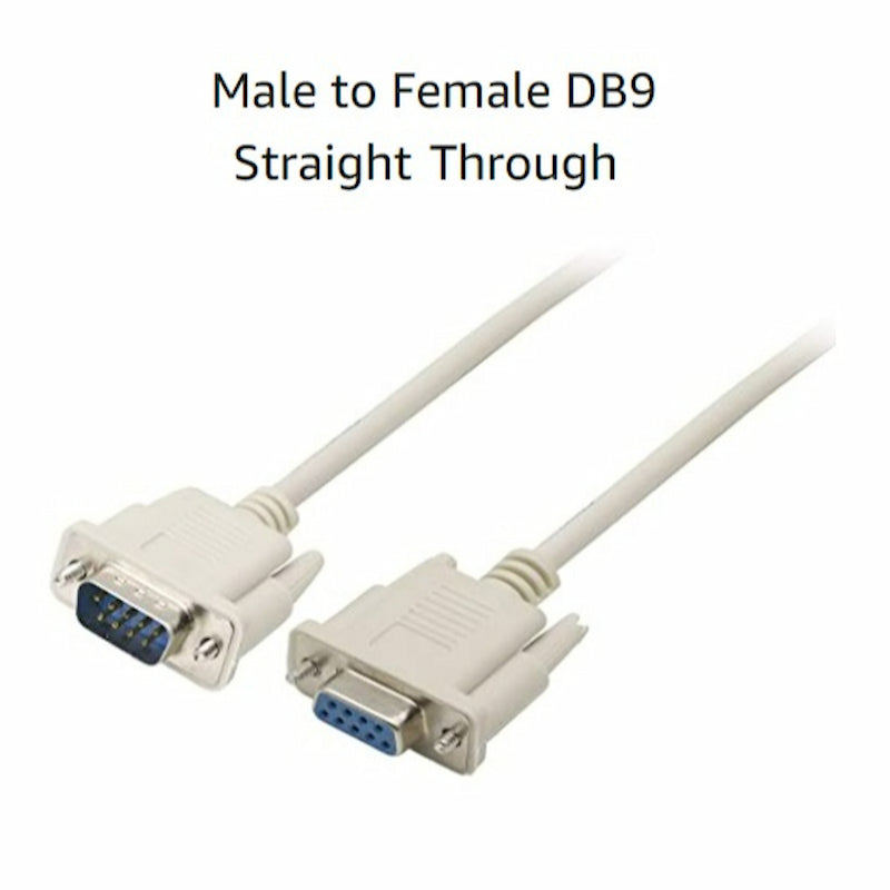 DB9 RS232 9Pin Serial Cable Male to Female Straight Through 1.5M D-Sub Cable