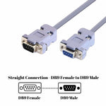 DB9 RS232 9Pin Serial Cable Male to Female Straight Through 1.5M D-Sub Cable